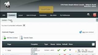 How to change the page template in CMS Made Simple