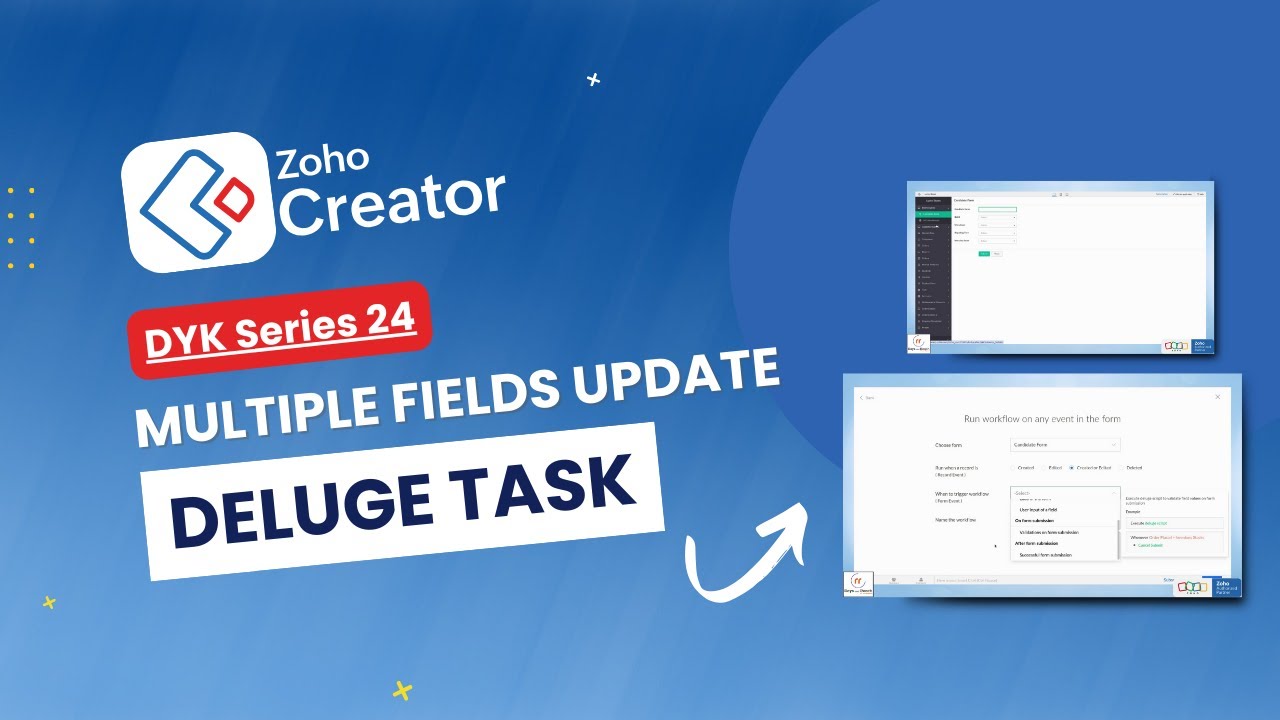 #24 Multiple Field Update Task in Zoho Creator ( தமிழில் ) ! - YouTube