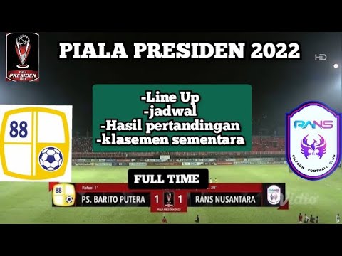 PIALA PRESIDEN 2022 - BARITO PUTERA VS RANS NUSANTARA FC -  HASIL, JADWAL DAN KLASEMEN