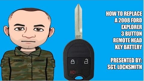 How to replace a 2008 Ford Explorer 3 Button Remote Head Key Battery