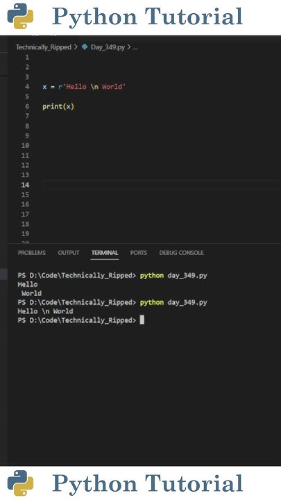 Raw Strings In Python | Python Tutorial - YouTube