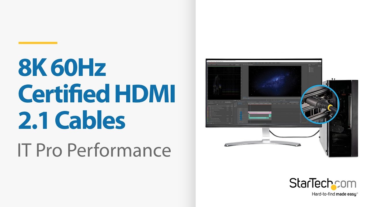 StarTech.com Câble HDMI 2.1 ultra haut débit certifié 48Gbps 8K