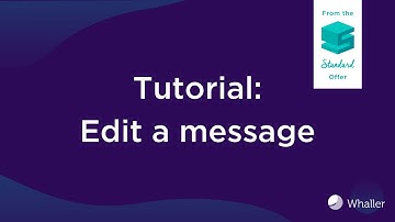 Whaller tutorial: Edit a message