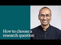 Nobel laureate Venki Ramakrishnan: "Work on a problem that is interesting and important"