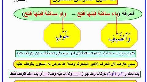 التجويد المبسط ...المد     مد اللين العارض للسكون  .....   بصوت مشاهير القراء