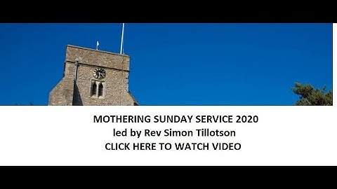 Mothering Sunday celebration All Saints Whitstable 2020