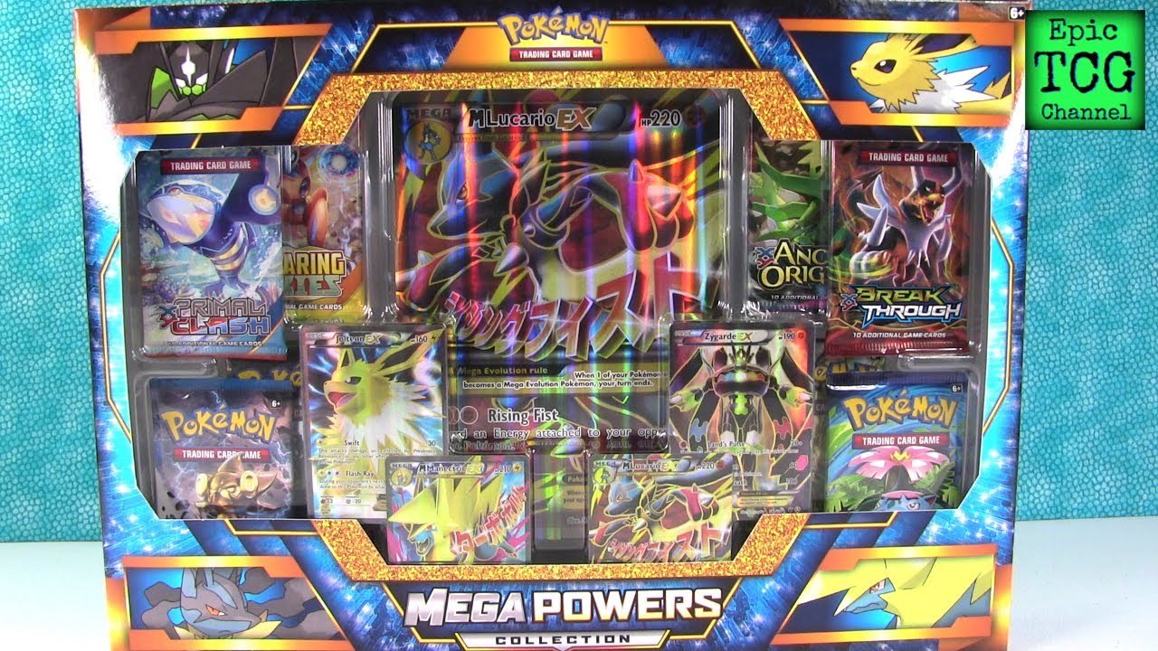 Mega Powers Collection Box Pokemon Trading Cards Packs & Full Art Promos 