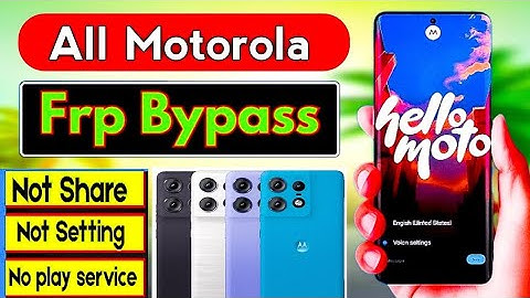 Moto/Motorola FRP Bypass 2025-2026 — Remove FRP Android 14/15 Without PC (Step-by-step) guides