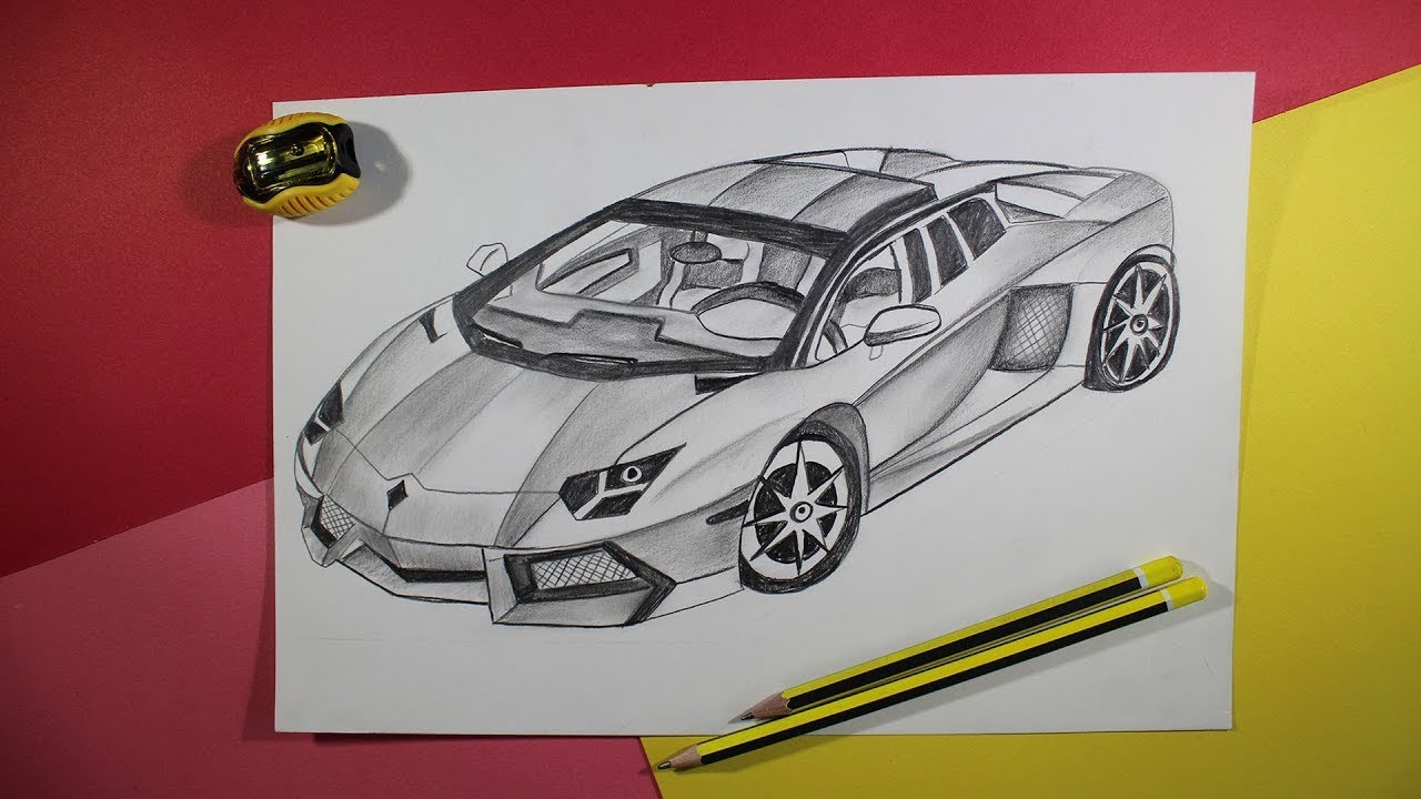 Pencil Drawing Lamborghini Aventador SuperVeloce  Abi Powell  Flickr