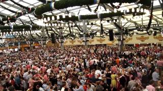 Inside the Schotten Hamel (Spaten) beer tent - Oktoberfest(You can't really hear what they're singing, but its some traditional German song where you wave your hands and stand on the tables., 2010-10-08T10:22:30.000Z)