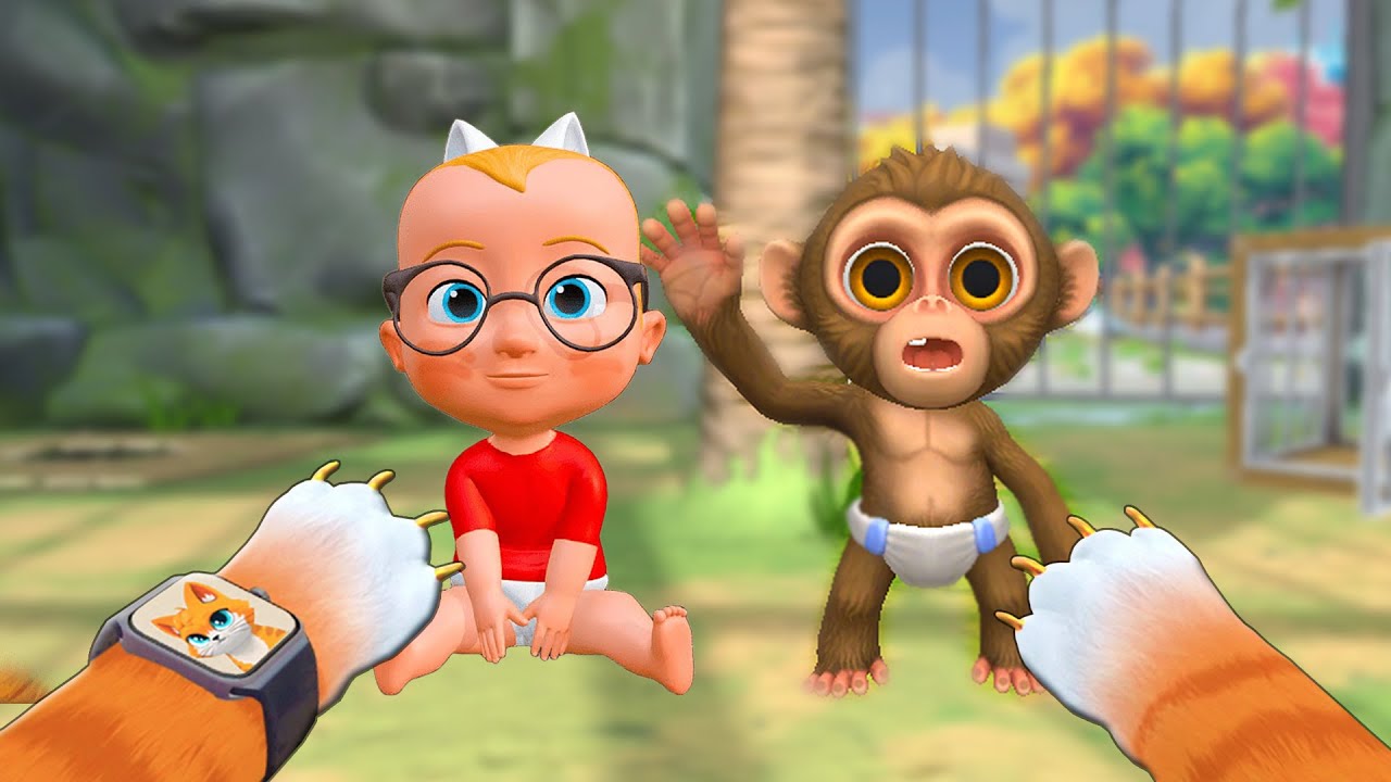 La BEBÉ de la Abuelita descubre el ZOO (I Am Cat VR)