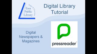 Digital Library Tutorial: PressReader