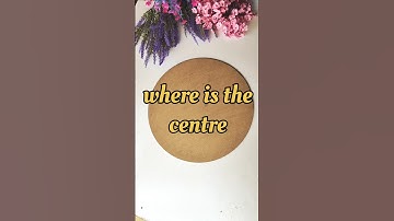 How to find centre of circle on MDF board