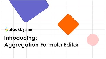 New: Aggregation Formula Editor