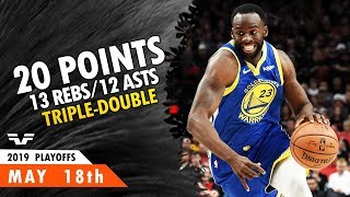 Draymond Green Triple-Double - WCF Game 3 - 2019 NBA Playoffs - Warriors vs Blazers - 20-13-12