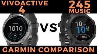 Forerunner 245 Music vs Vivoactive 4 - Garmin Smartwatch Feature Comparison and Review