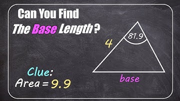 Can You Find The Base Of This Triangle? - #gcse #trianglearea #sinerule #cosinerule #geometry