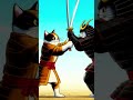 Battle of the Samurai Cats #cat #funny #shorts #ai #anime #kuching #cartoon #battle #samurai