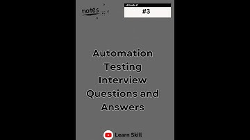 Automation Testing Interview Questions and Answers Part 3 #testing #selenium
