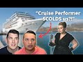 CRUISE SHIP PERFORMER SCOLDS US DURING A SHOW!