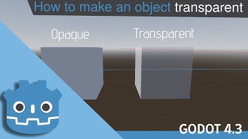 Godot 4.3 - How to make an object transparent (3D)
