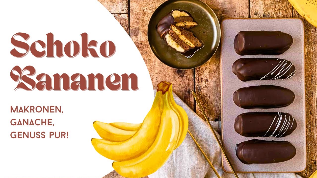 Schokobananen wie vom Konditor – Einfach und schnell selbst gemacht Glutenfrei Bananenschnitten