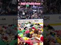 Teddy bear toss is the best tradition 🧸 who donated!!❤#hockey #ahl #Teddybeartoss #teddybear #usa