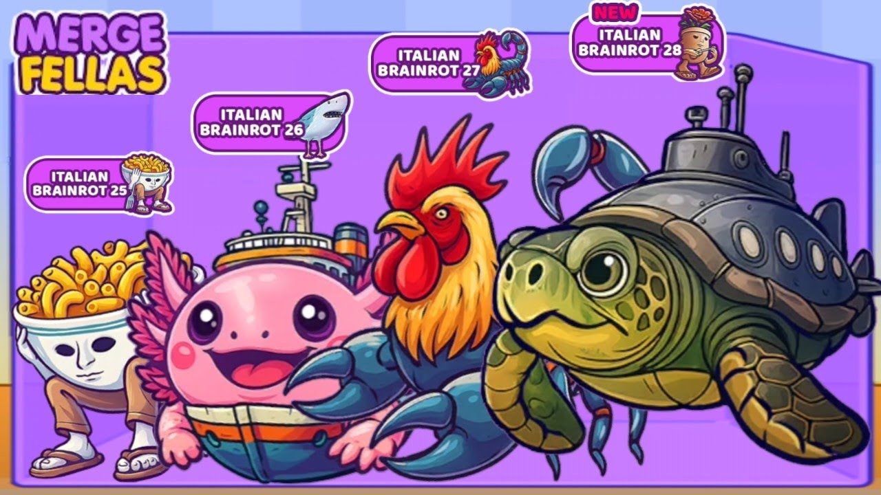 Merge Fellas BOSS + BOSS ⁉️ Brainrot 28, 27, 26, 25 - New Update | The Ultimate Max Level