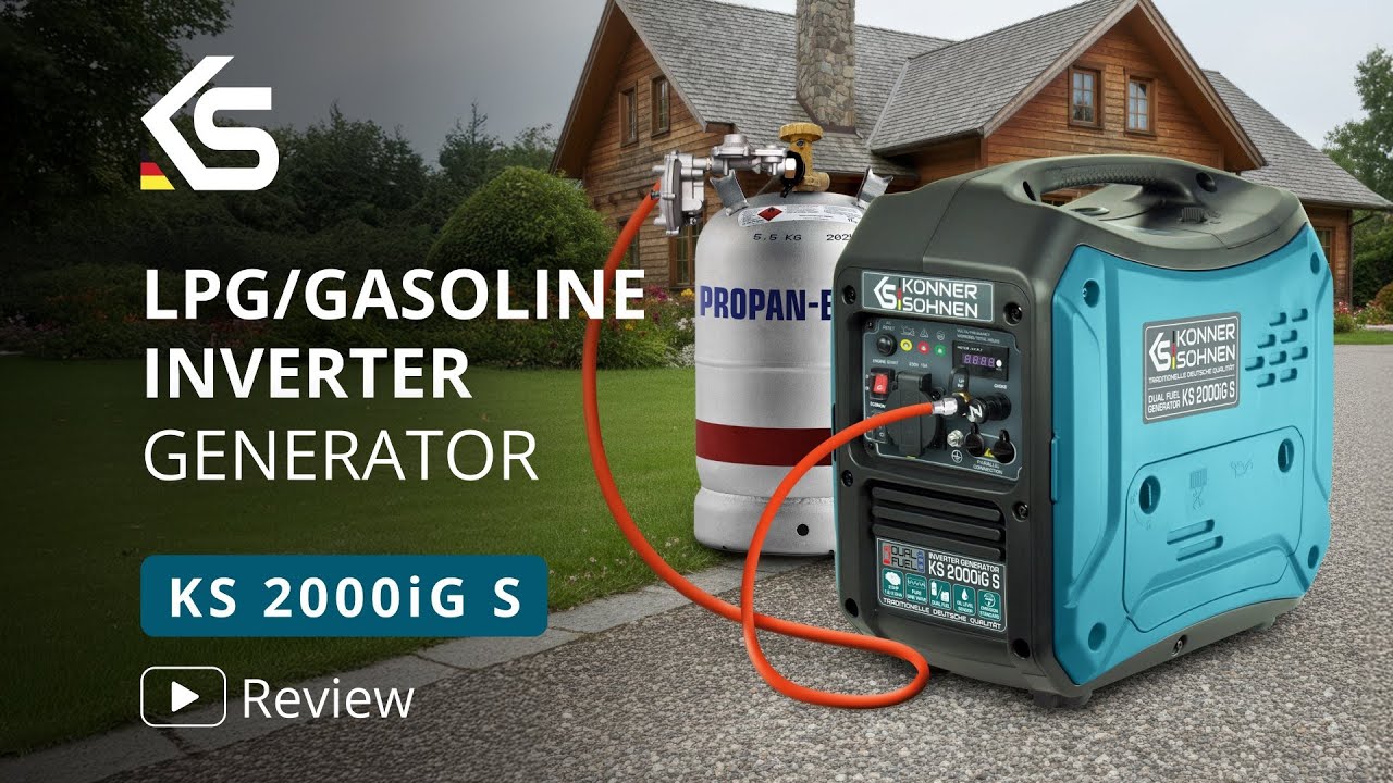 Overview and Start Guide for the Könner & Söhnen KS 2000iG S Dual-Fuel Inverter Generator (2 kW)