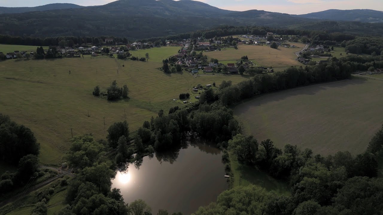 Okolí české Kubice a obce Spálenec na okrese Domažlice  červen 2024. Filmováno dronem DJI MINI 4 PRO