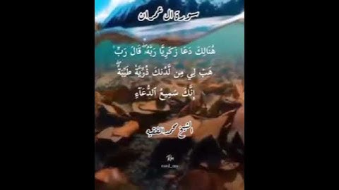 (كُلَّمَا دَخَلَ عَلَيْهَا زَكَرِيَّا الْمِحْرَابَ) تلاوة من سورة ال عمران / الشيخ محمد الفقيه..