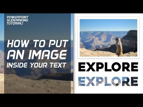 How to put an Image Inside Text! PowerPoint tutorial 2013  PowerPoint Pro