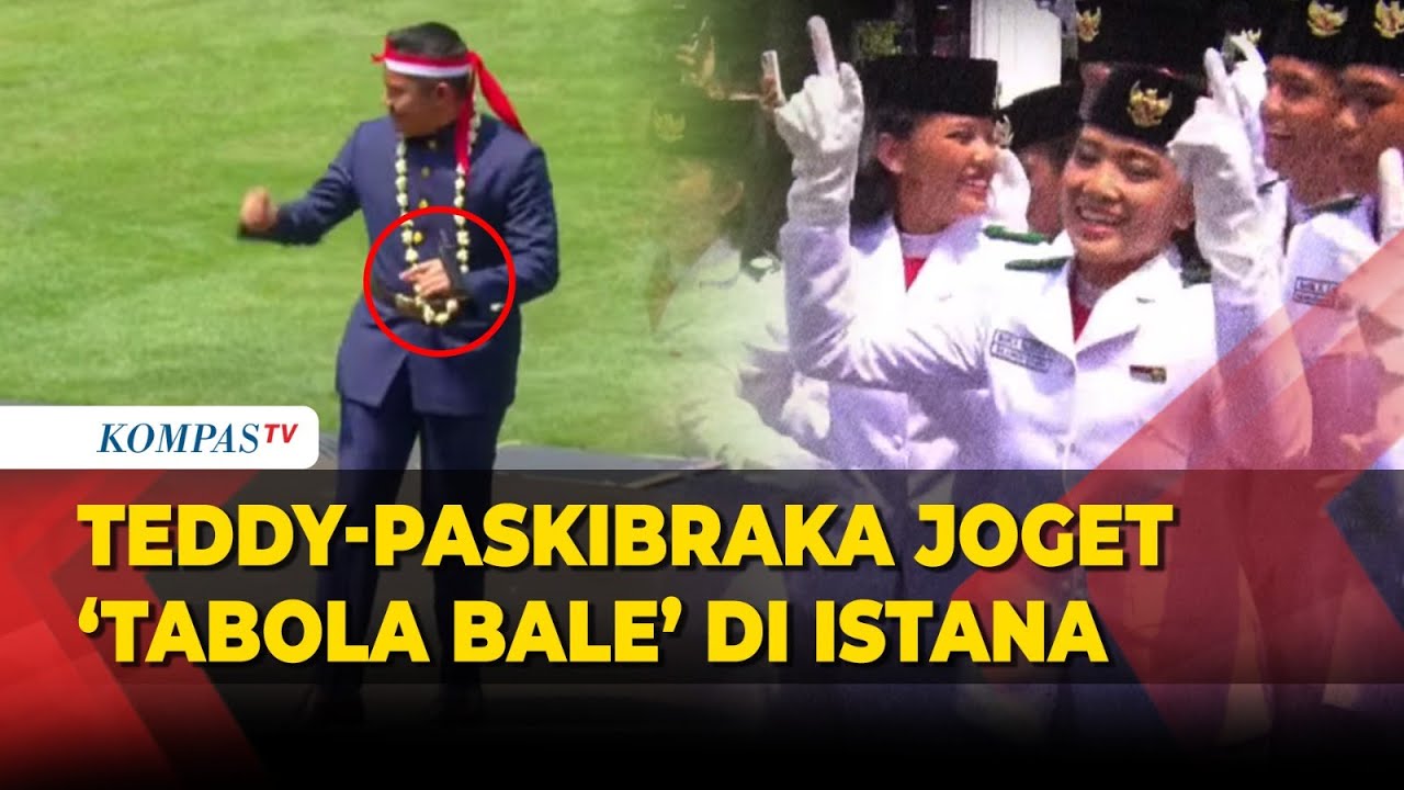 Genggam Walkie Talkie! Seskab Teddy-Paskibraka Joget 'Tabola Bale' usai Pengibaran HUT ke-80 RI