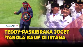 Genggam Walkie Talkie! Seskab Teddy-Paskibraka Joget 'Tabola Bale' usai Pengibaran HUT ke-80 RI