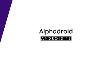 AlphaDroid Android 13 - Poco m3 / Redmi 9T