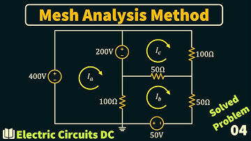 Electric Circuits DC-Mesh Analysis-Solved Problem 4