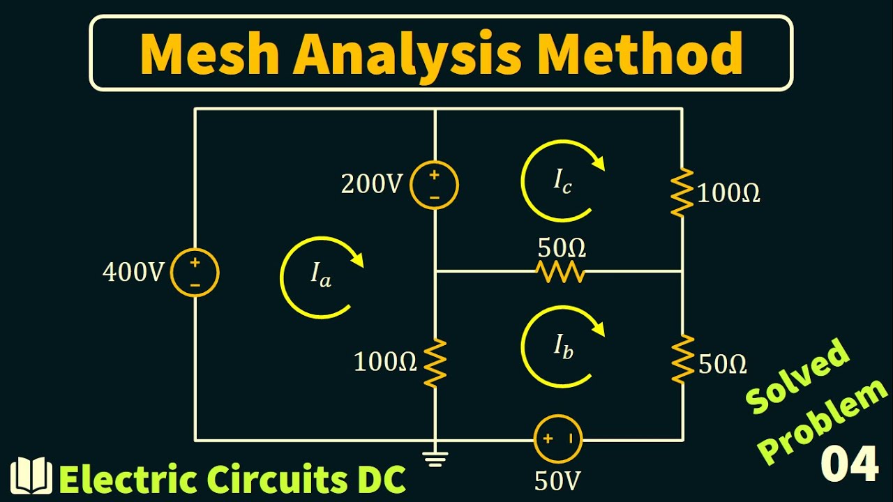 Electric Circuits DC-Mesh Analysis-Solved Problem 4