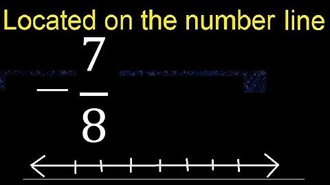 Located  -7/8 on the number line , locate negative fraction on the number line . represented