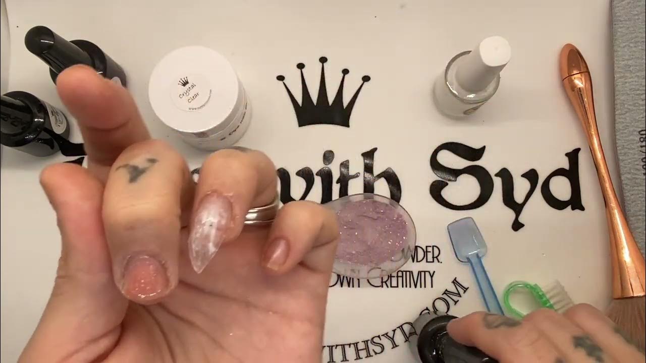 Beginner DIY dip powder at home manicure tutorial dip with peel base