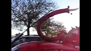 NYACK HALLOWEEN PARADE SCORPION RIDES A BEETLE 2014 STINGER OPERATION