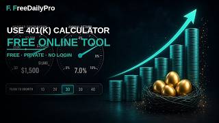 How to Use 401(k) Calculator Free Online | FreeDailyPro.com