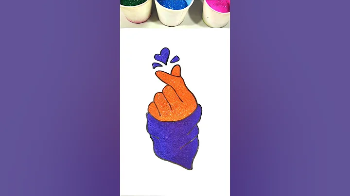 sandpainting hand with heart #satisfying #relaxing #sandpainting #sandart #trending #shorts #viral