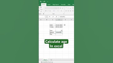 How to calculate age in excel #exceltips #tips #tutorial #youtubeshorts #shortvideo #shorts