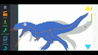 How to animate Running Blue Dino in Drawing Cartoons 2