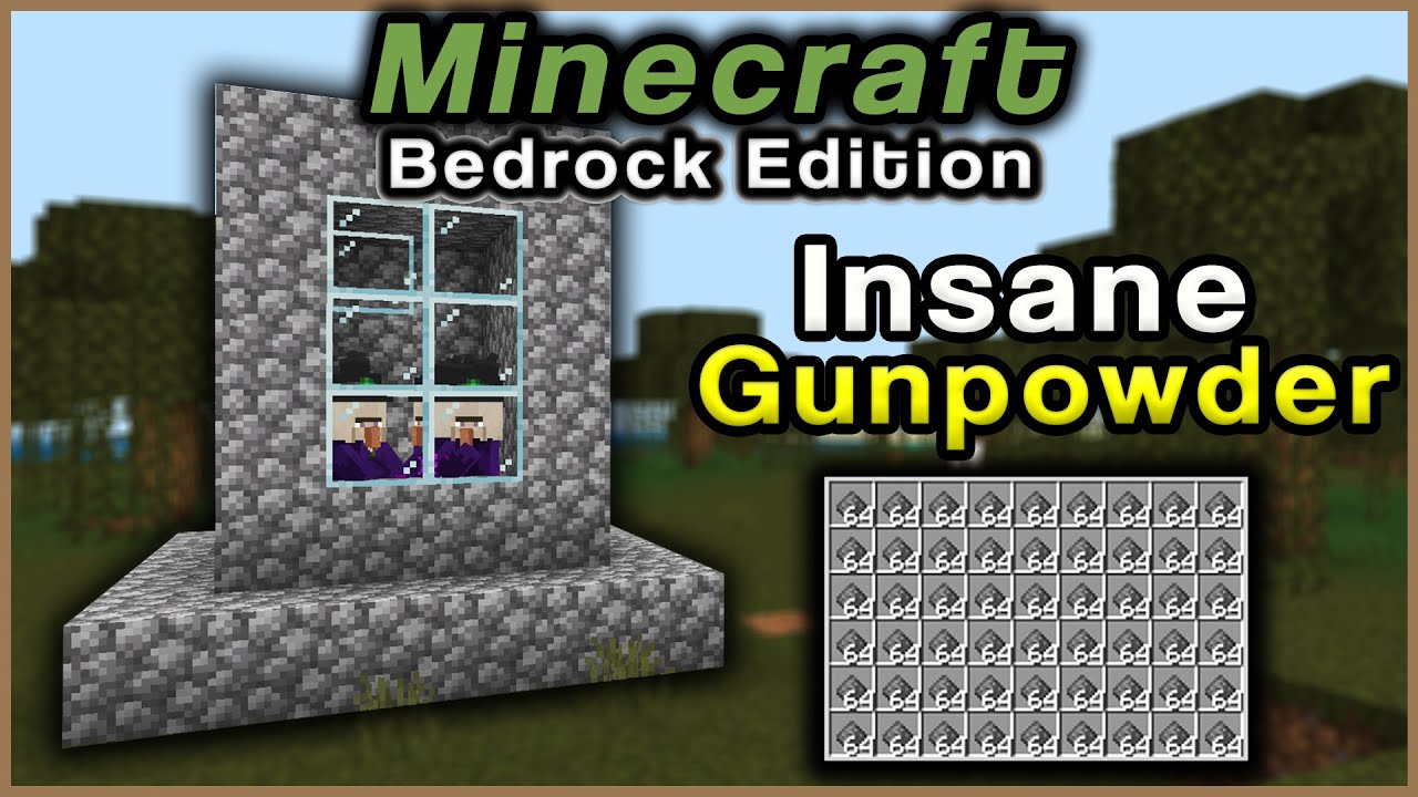 MUST WATCH Witch Gunpowder Farm +(Test & Result) for Minecraft Bedrock