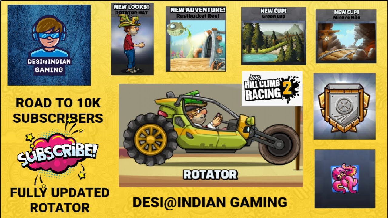 HILL CLIMB RACING 2 - NEW VEHICLE ROTATOR FULLY UPGRADED 