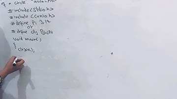 Write a program using define directive to find the area of a circle in C program