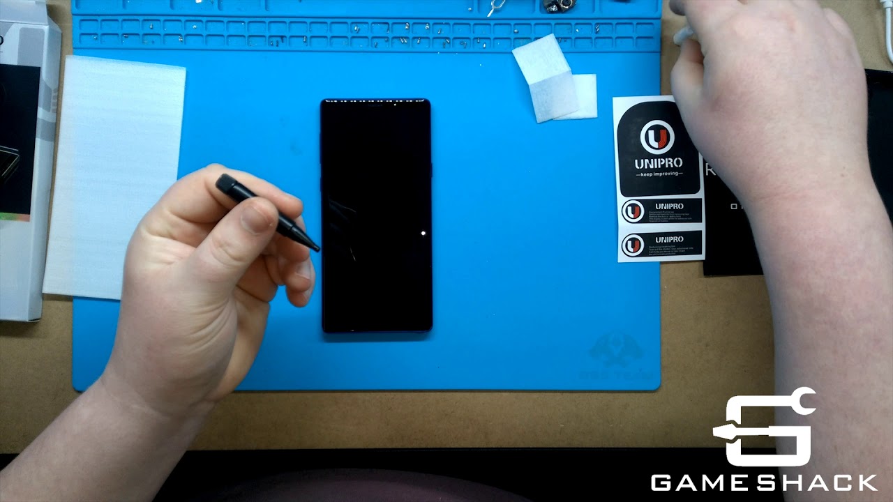 unipro UV screen protector how to apply step by step samsung s8 s9 s10