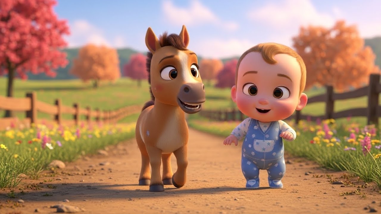 Little Horse Gallop Song | Fun Animal Action Rhyme for Kids | Nursery Rhymes & Songs for Children