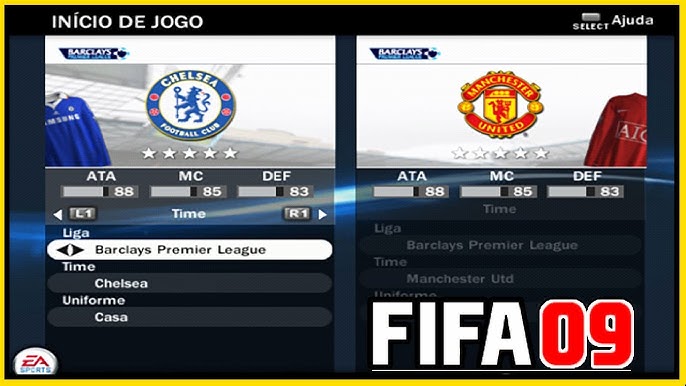 FIFA 2009 TOTALMENTE EM PT-BR (MENUS E NARRAÇÃO) #GAMEPLAY 